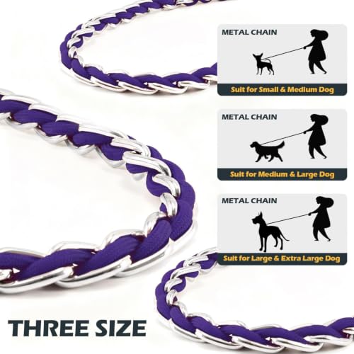 Chain Dog Leash (purple / 7.25FT(80-200lb))