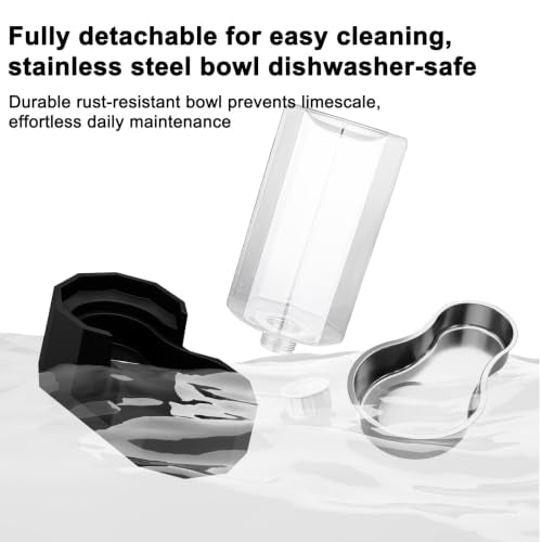 8L Large Dog Water Dispenser (Black / 8L Without Filter)