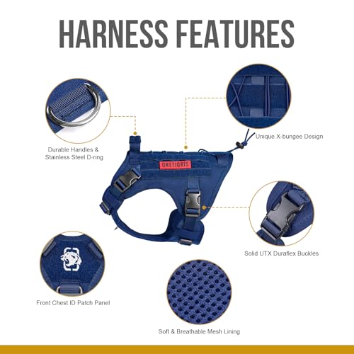 Tactical Dog Harness with Handle No (X-Small / Blue)