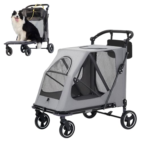 Dog Stroller for Large (Grey)