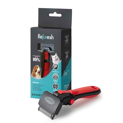 Deshedding Dog Brush for Long Hair (Small / red)