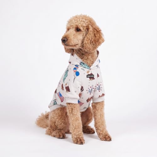 Dog Hoodie Buttery (USA Grey / 3XL)