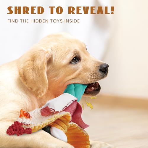 3 in 1 Rip and Reveal Chicken Dog Toy (Squeaky Chicken)