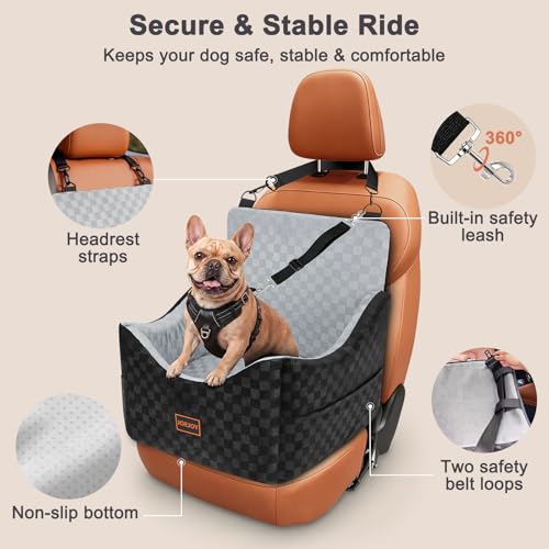 Elevated Dog Car Seat for Small (Medium / Grey)
