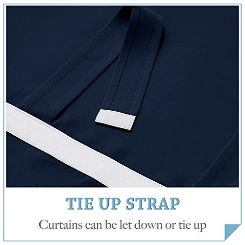 Navy Blue Blackout Door Curtain (Navy / 26"W x 40"L (Pack of 1))