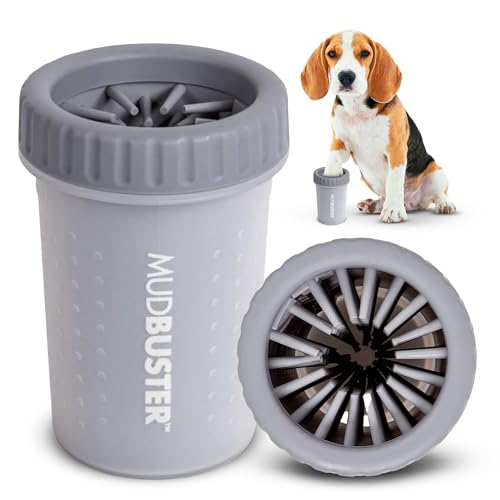 Medium MudBuster Portable Dog Paw Washer (Light Gray / Medium)