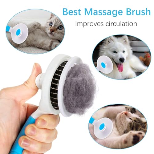 Self Cleaning Slicker Brush (1Pack Blue)