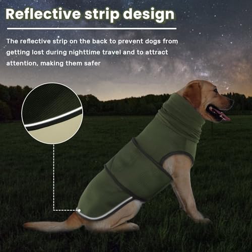 Dog Anxiety Vest with Hoodie (Large / Army Green)