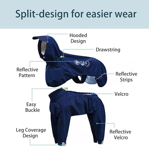 Dog Raincoat Full (X-Large / Blue)