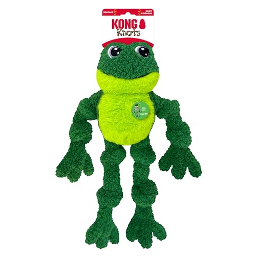 Floppy Knots Rope and Plush Dog Toy (Frog)