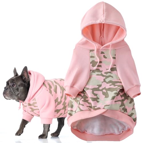 Rocky II Dog Hoodie (Pink Half Camo / XX-Small (4-7 lbs))