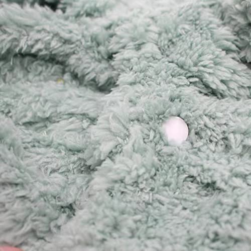 Plush Dog Pajamas for Cold Weather 4 Legged Clothes for Dog Cat Stretchy Puppy Kitten Onesie with Buttons Warm Soft Pet Jumpsuit Winter Coat Green Small (Small / Green)