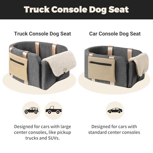 Center Console Dog Car Seat for Dogs to 18lbs