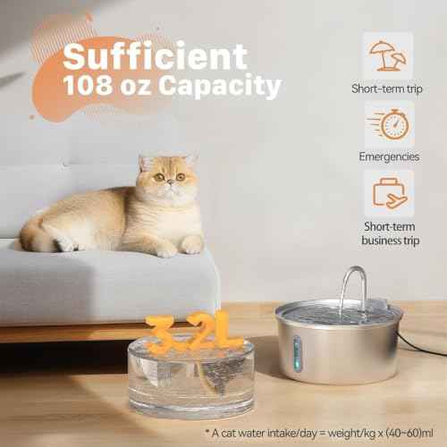 Cat Water Fountain Stainless Steel