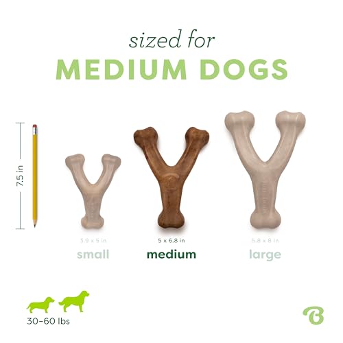 3 Pack Wishbone Dog Chew Toy for Aggressive Chewers (3 Pack - Medium)