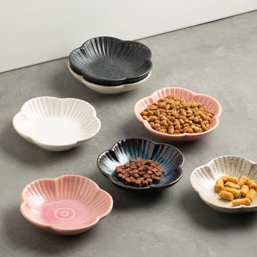 Ceramic Cat Food Bowls (camel / 4.72in)