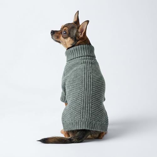 Dog Turtleneck Sweater (Medium / Heather Grey)