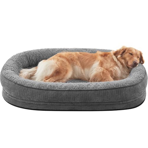 Orthopedic Dog Beds Large Sized Dog (Grey / 42"l X 32"w X 7.5"th)