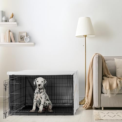 36in. Medium Dog Crate Cover (Ivory / 36.0"L x 23.5"W x 24.0"H)