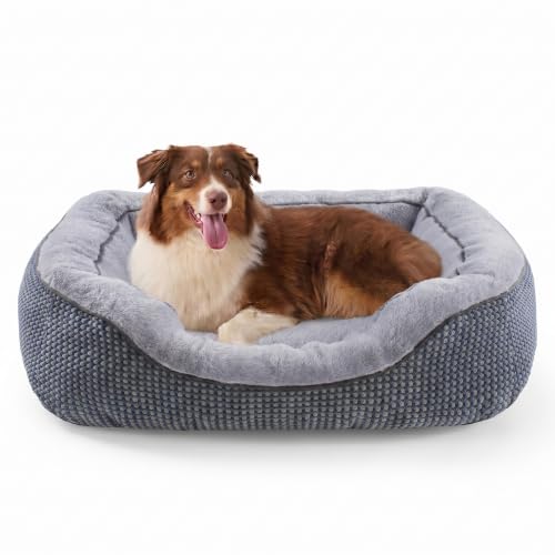Large Dog Beds Large Sized Dog (L PLUS (38"x28"x8") / Navy)