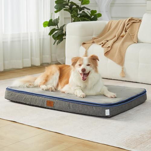 Memory Foam XL Dog Bed (41.0"L x 27.0"W x 4.0"Th / Dark Grey)