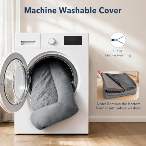 Orthopedic Waterproof Dog Bed for Small Dogs with 4 (Grey / 26.0"L x 19.0"W x 6.5"Th)