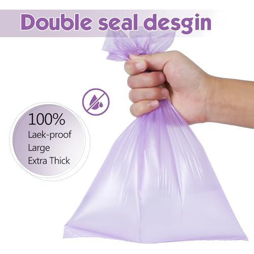 Dog Poop Bags Rolls (Purple / 20 Count (Pack of 57))