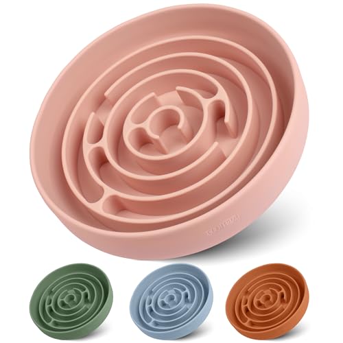 Slow Feeder Dog Bowls (Pink / L)