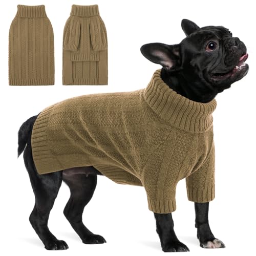 Dog Sweaters for Medium Dogs Girl Boy (Medium / Camel)
