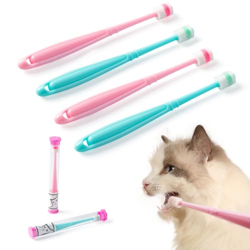 by Emmeliestella Small Dog & Cat Toothbrush 360° Soft Silicone