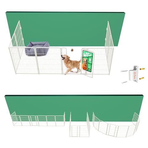Homeplus Indoor Dog Playpen with Fence (White / 40"H)