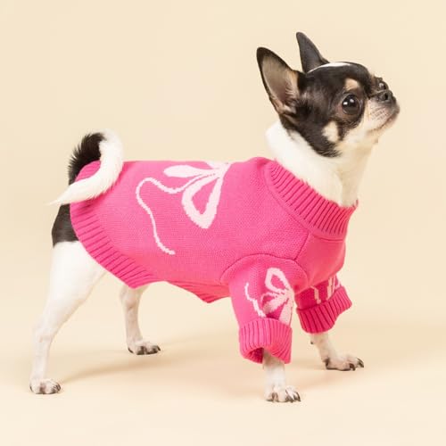 Bowknot Valentines Dog Sweater (Small / Bowknot)