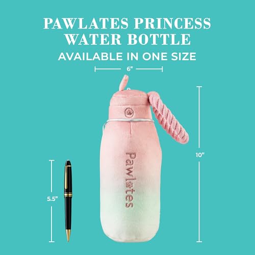 Pawlates Princess Water Bottle Plush Dog Toy Funny Parody (Pawlates Bottle (Pink))