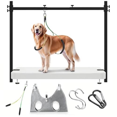 H Shape Dog Grooming Arm for Table (L Hammock (Leg Spacing: 5.9–14″))