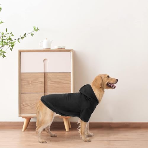 Dog Hoodie for Medium Dogs (#2 Black(Plain) / Medium (All Breed Sizes))