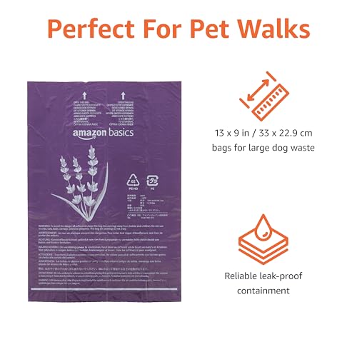 Premium Lavender Scented Standard Dog Waste Bags (Purple / 300 Bags)