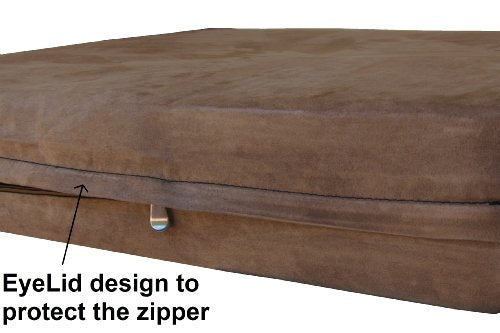 Extra Large True Orthopedic Gel Memory Foam Dog Bed (47X29X4 Inch Extra Large / MicroSuede in Brown)