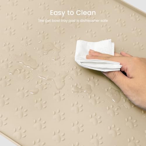 Dog Food Mat Anti (19.4" x 9.8"-2PCS / Beige)