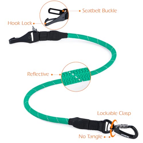 Dog Seat Belt for Car (Turquoise / 1 Pack)