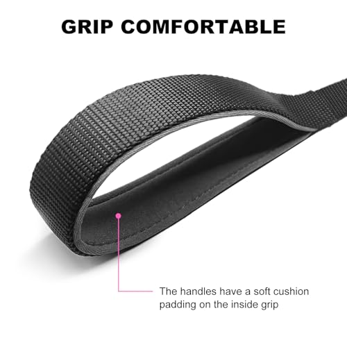 Heavy Duty Dog Leash with Soft Padded Handle (Black-B)