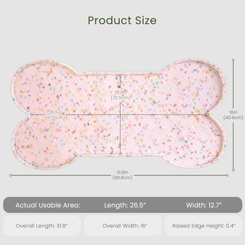 Dog Food Mat Anti (31.8" x 16" / Donut Pink)