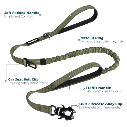 Heavy Duty Tactical Dog Leash (Army Green)
