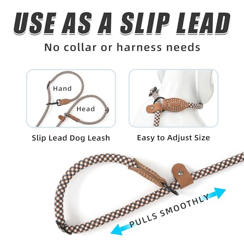 Hands Free Dog Leash (Brown Check / 7FT Hands Free)