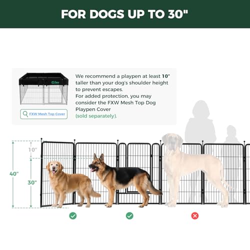 Rollick Dog Playpen (Black / 40"H)