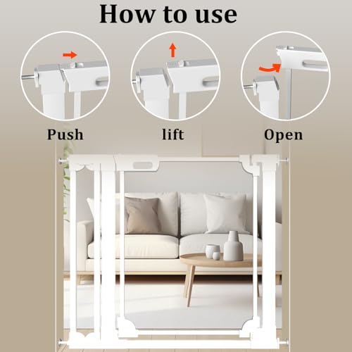 Clear Acrylic Baby Gate 29.52 (White / 29.52-37.79"W)