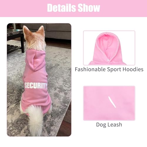 Security Dog Hoodie (#1 Pink(Security) / Large (All Breed Sizes))