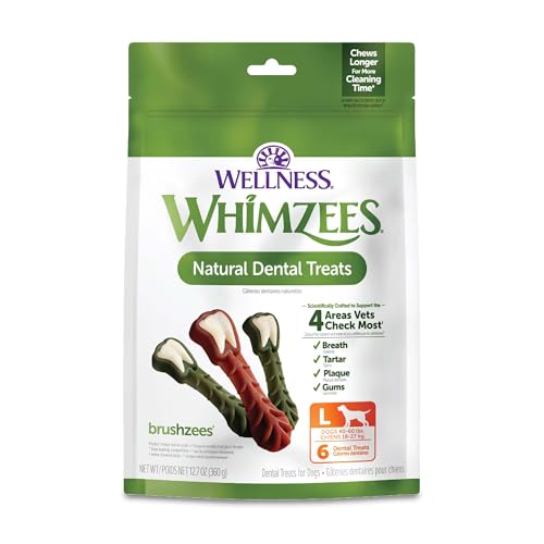 Wellness Brushzees Natural Dog Dental Treat (6 Count (Pack of 1))