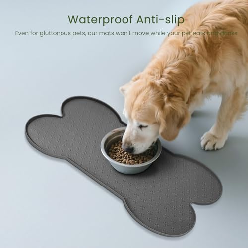 Dog Food Mat Anti (31.8" x 16" / Grey)