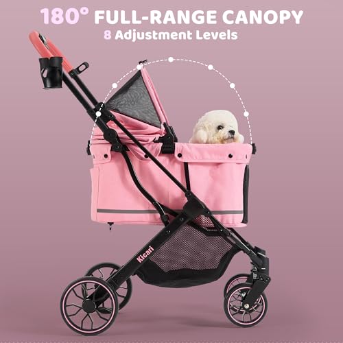 All Terrain Dog Stroller for Small to Medium Dogs (Sakura Pink)
