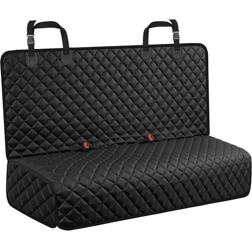 Dog Car Seat Cover for Back Seat (Black / Large (54" W x 51" L))